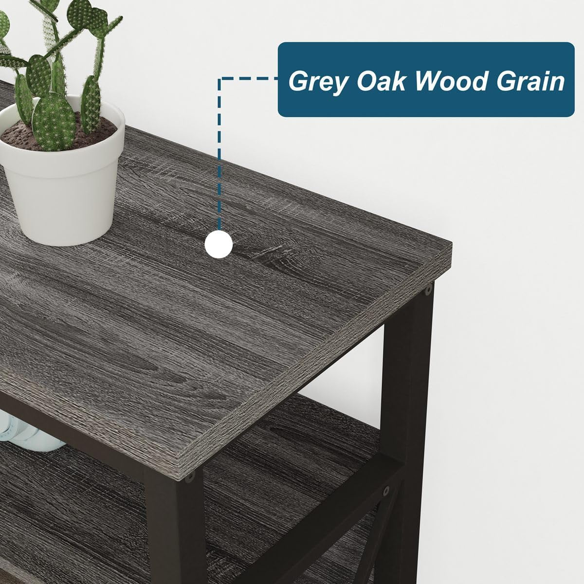 Tall TV Stand for 65 Inch TV With Storage Cabinet Grey Oak-4