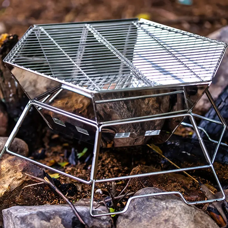 Hexagonal Stainless Steel Wood Stove-2
