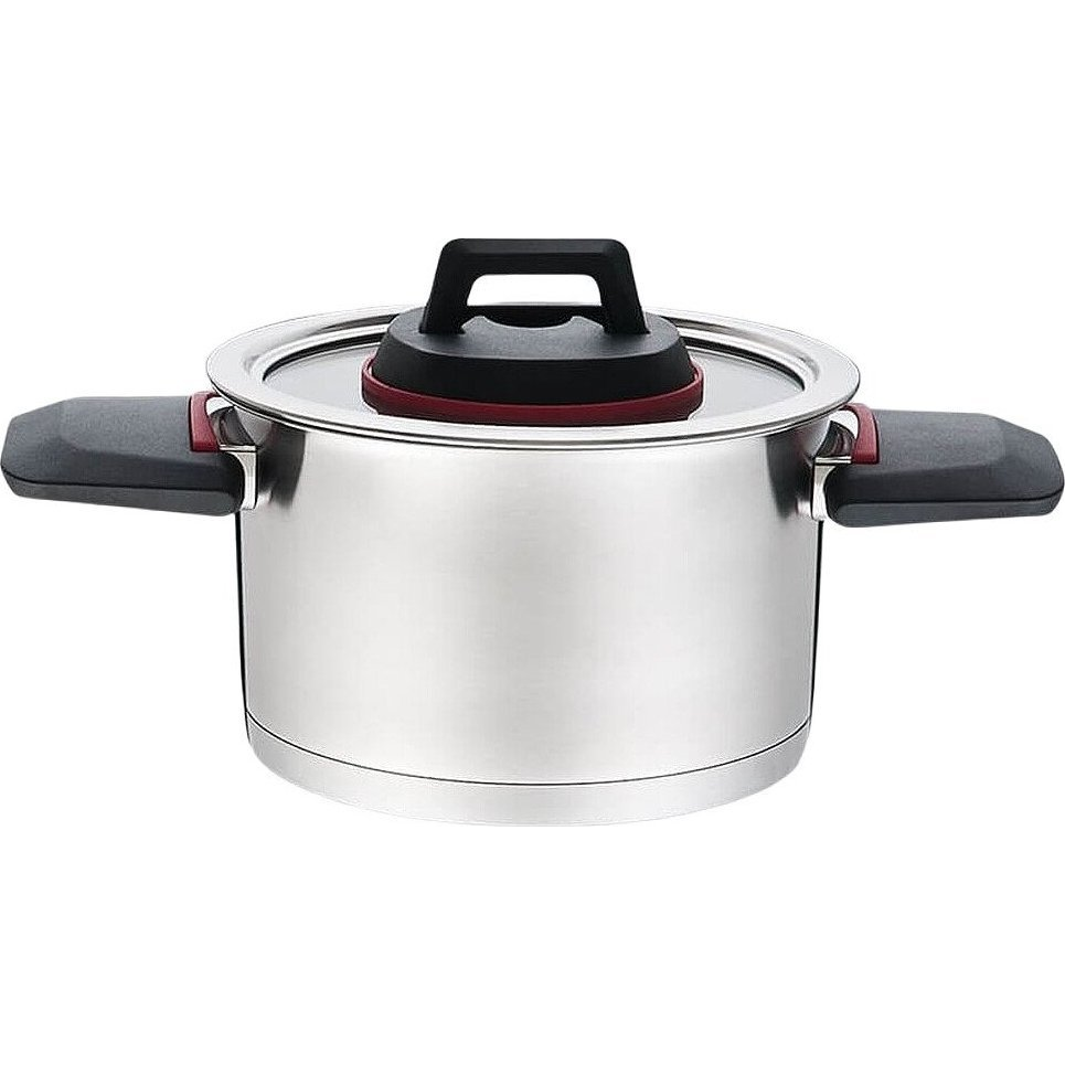 Maestro MR-3530-22 Lábas Üveg fedővel 22cm / 4,2L - Inox (MR-3530-22 )-0