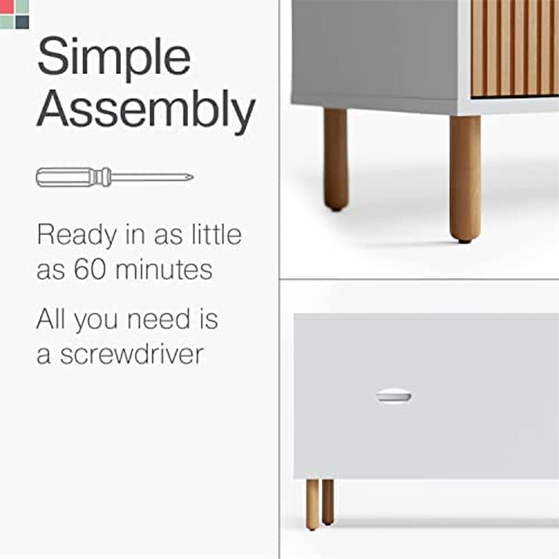 Modern 70 Inch TV Stand With Durable Adjustable Shelves-1