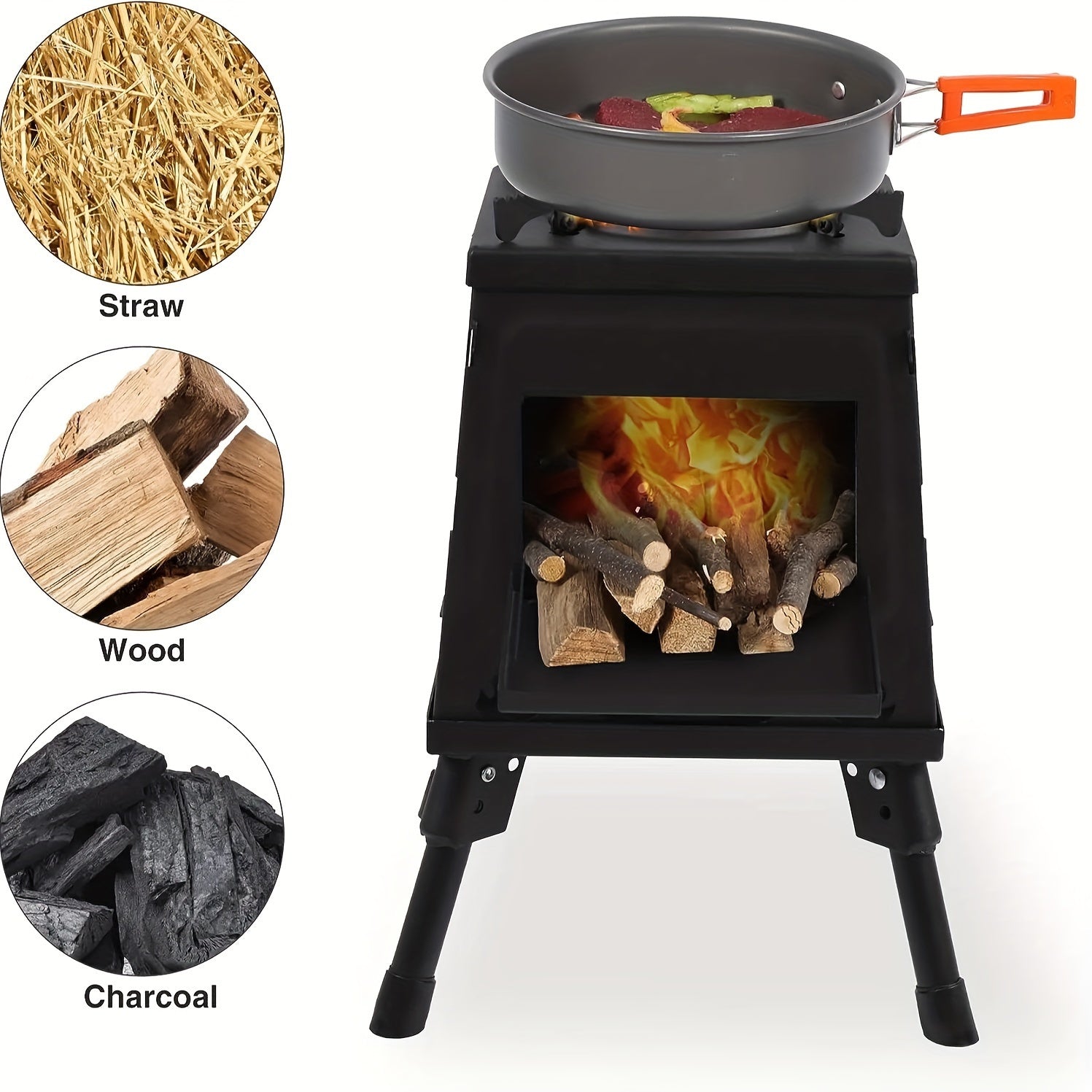 Wood-Burning Camping Stove Outdoor Grill-2
