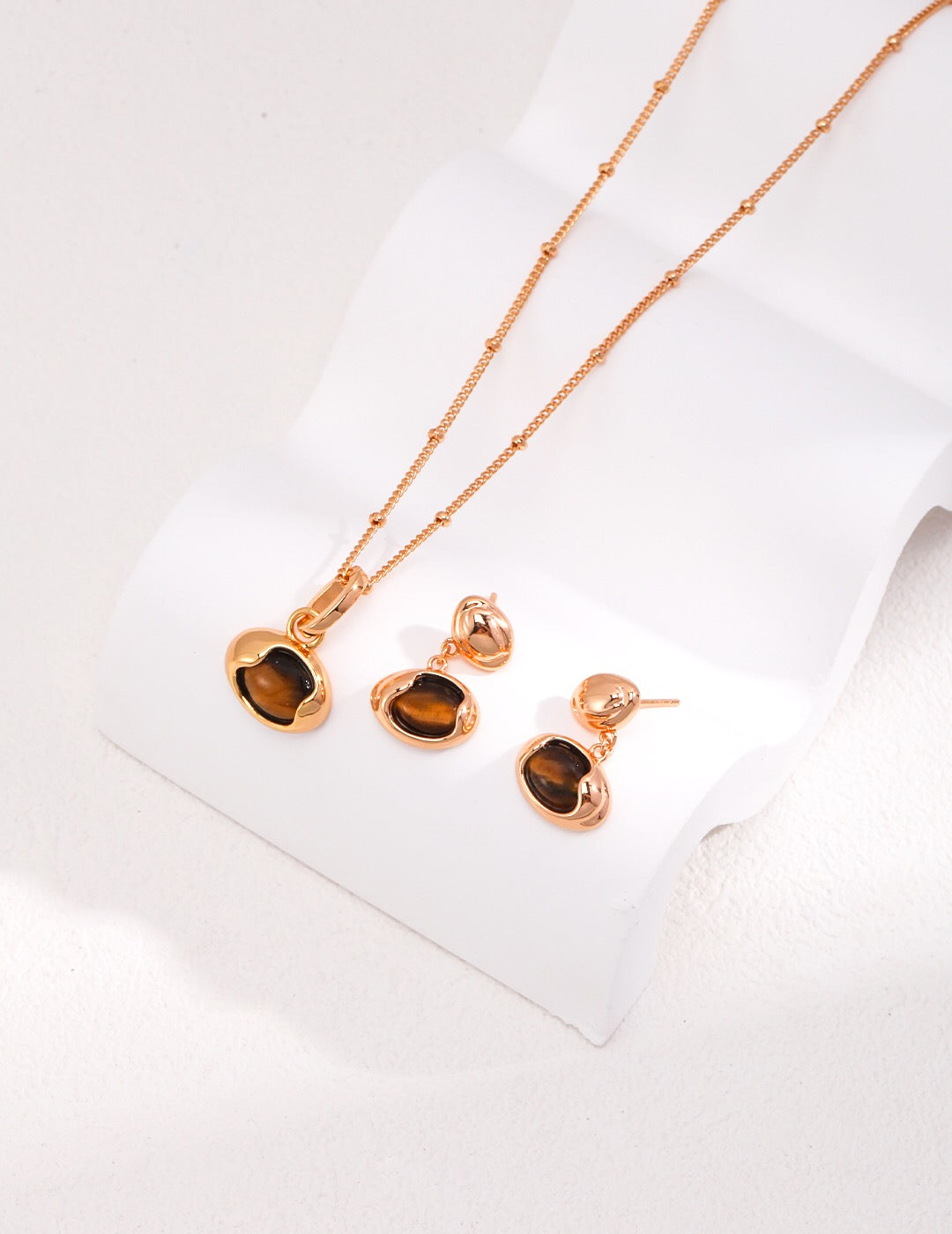 Tiger Eye Stone Necklace-2