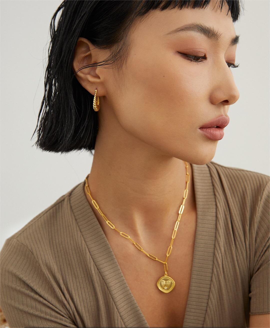 Twisted Stripe Stud Earrings-4