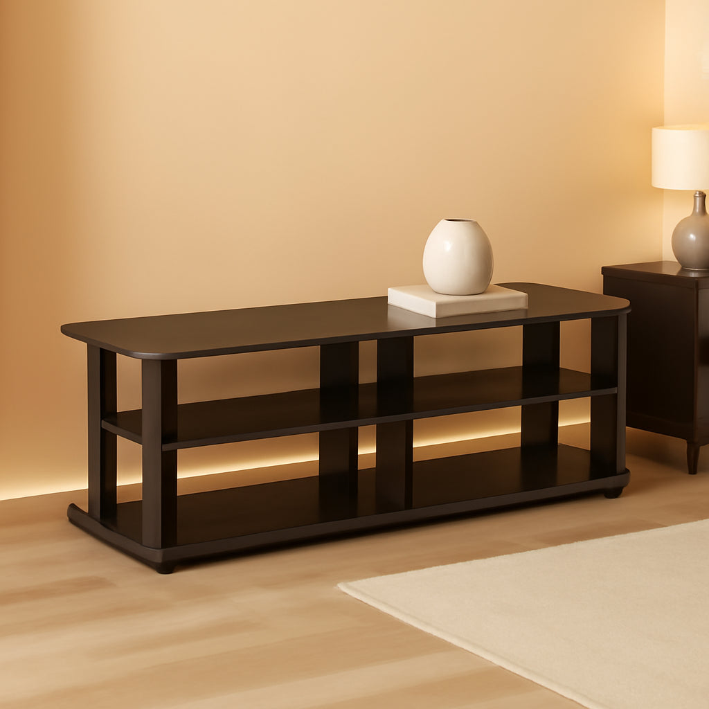 Nelly Dark Walnut Entertainment Center TV Stand 43.3W x 13.4H-0