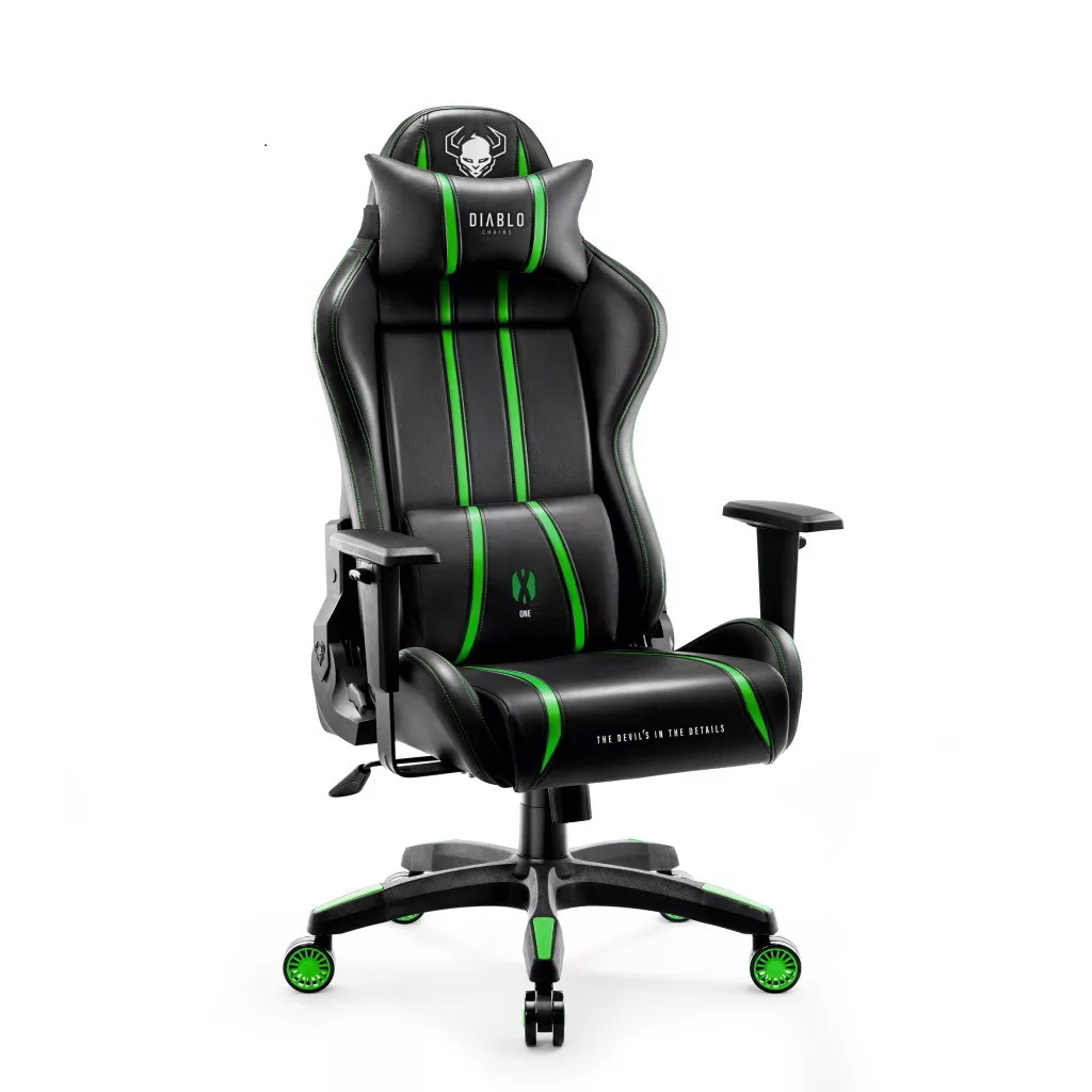 Diablo Chairs X-One 2.0 Normal Gamer szék - Fekete / Zöld (872)-0