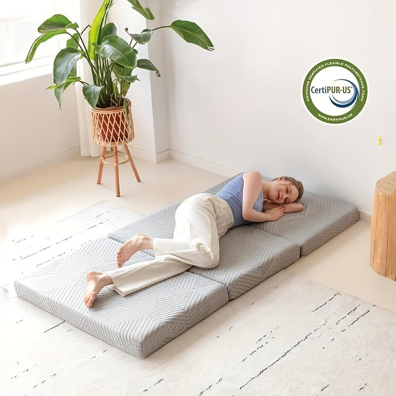 NNETM Three-Layer Folding Mattress Topper Lightweight & Portable-1