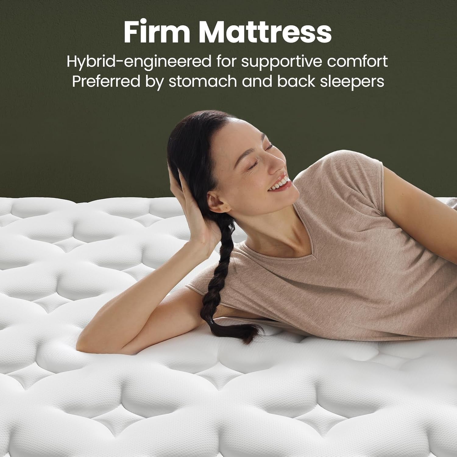 Queen Firm Hybrid Mattress Featuring Lumbar Support-2