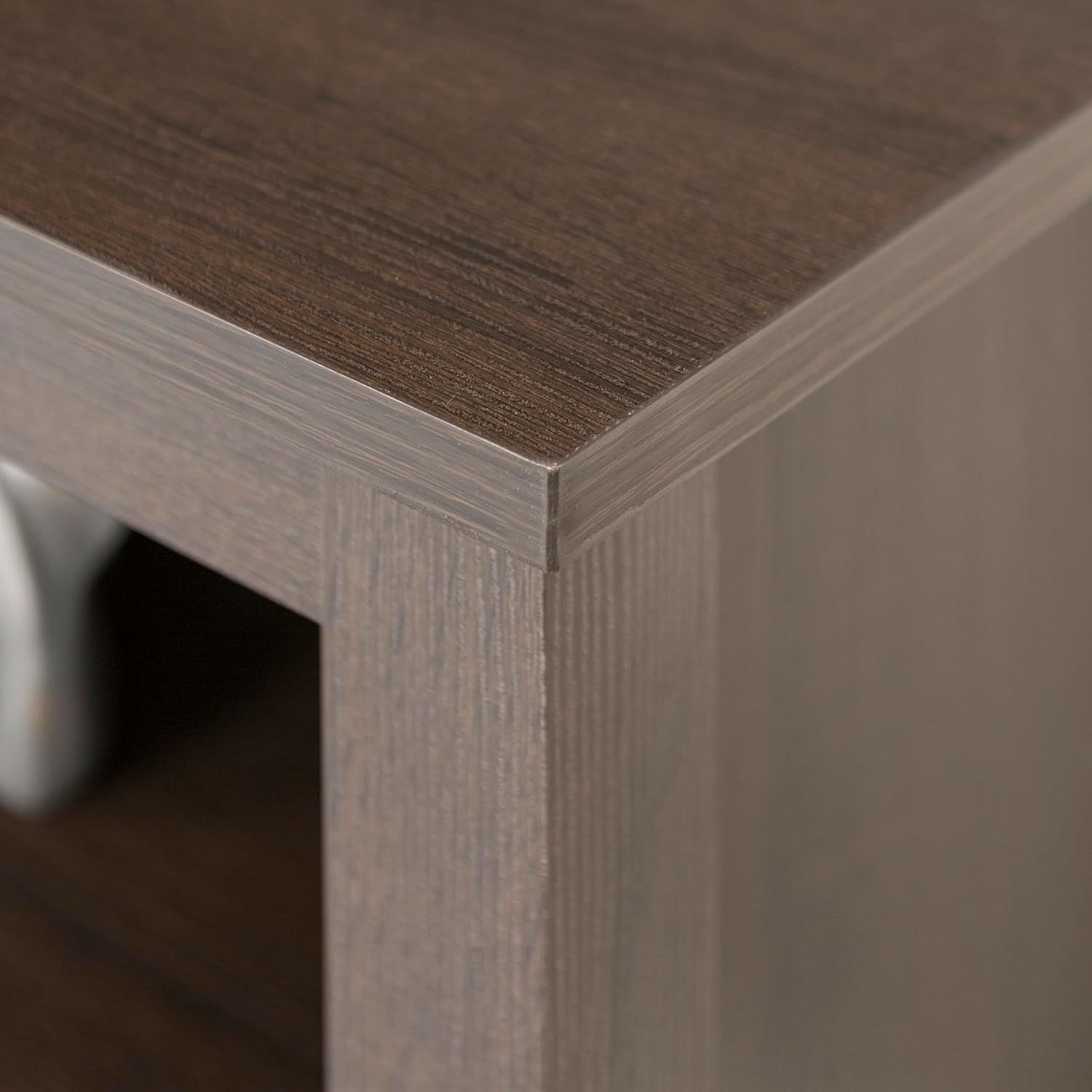 70 Inch TV Stand Espresso Finish With Adjustable Shelves-4