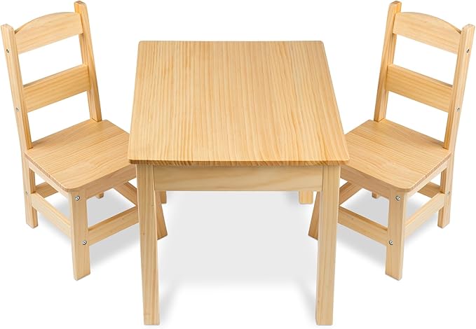 Durable solid wood activity table for toddlers