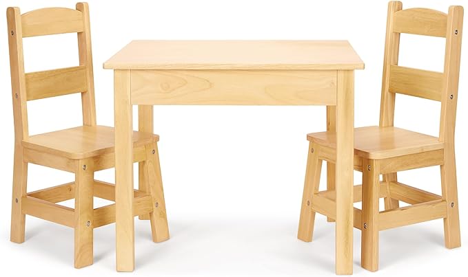 Melissa and Doug solid wood kids table and chairs set