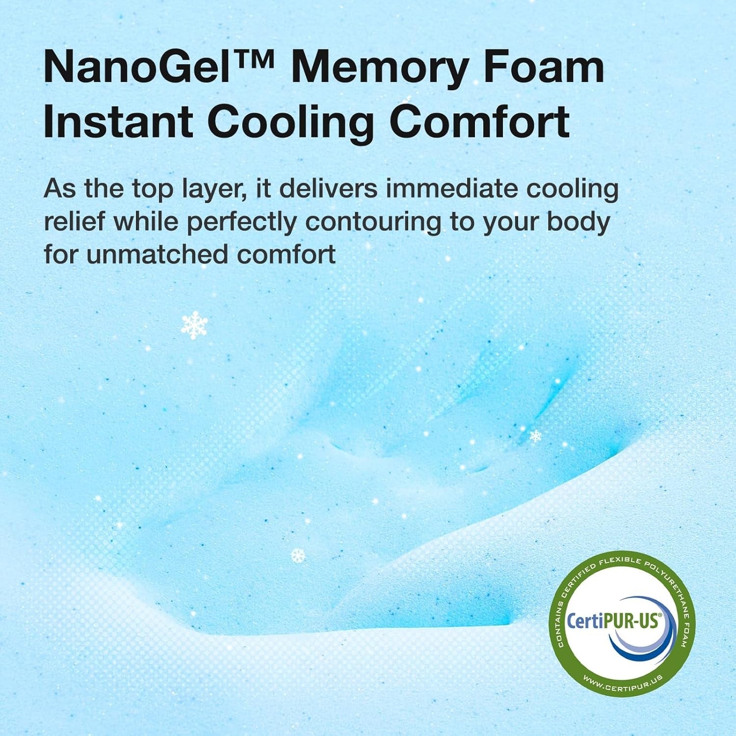 Queen NanoGel Memory Foam Mattress Cooling Technology-2