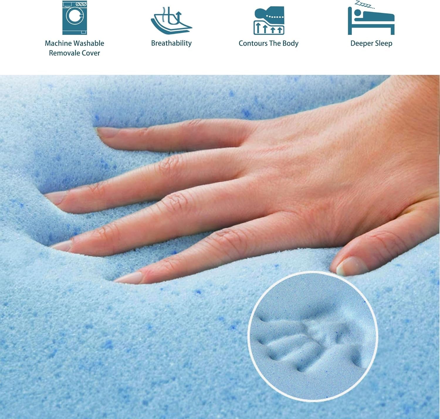 4.7 Inch Memory Foam Sofa Mattress CertipurCertified-3