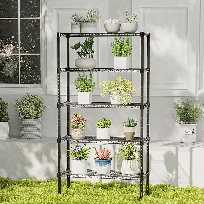 DUMOS metal wire shelves in pantry
