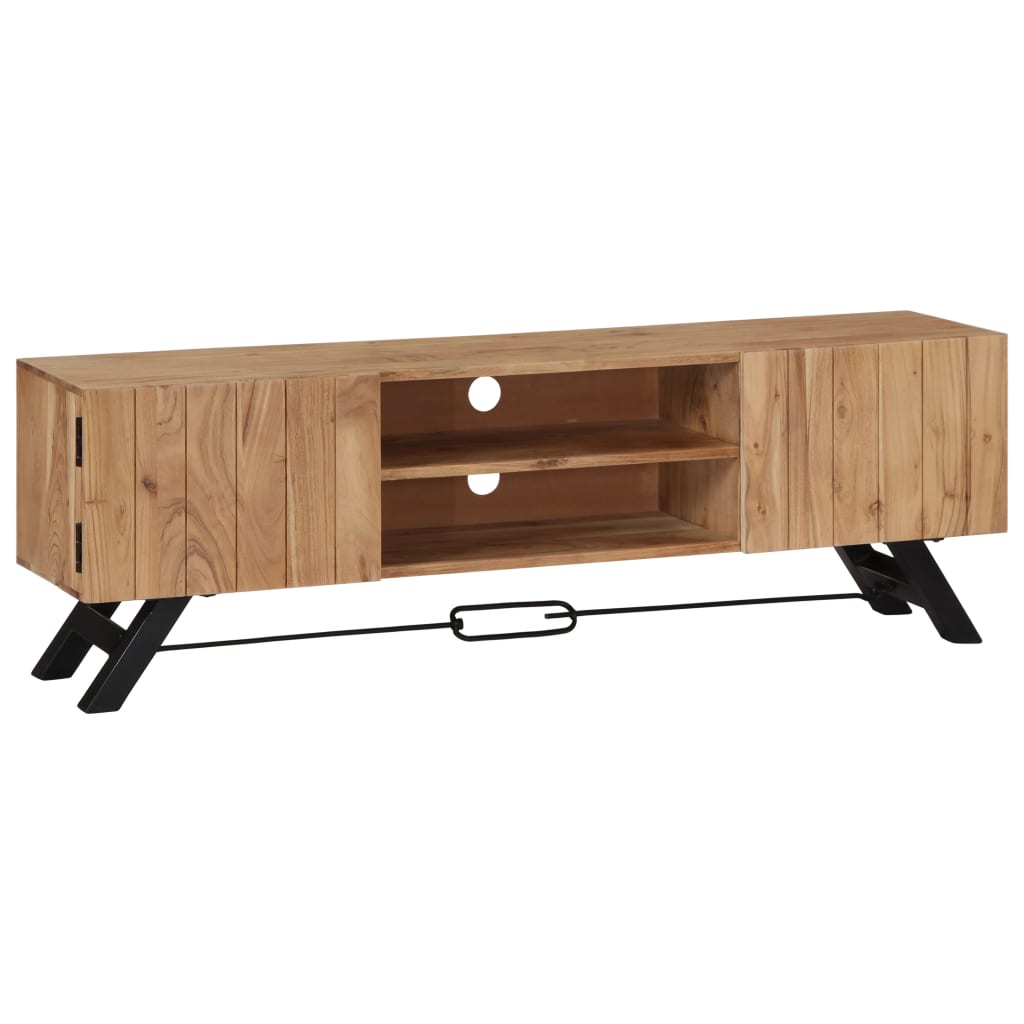 vidaXL TV Stand 55.1"x11.8"x17.7" Solid Wood Acacia-1
