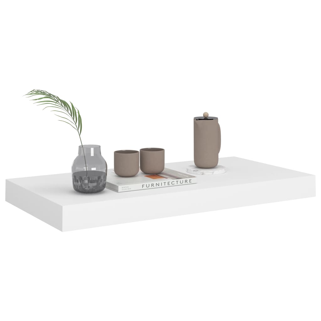 NNEVL Floating Wall Shelves 2 pcs White 50x23x3.8 cm MDF-2