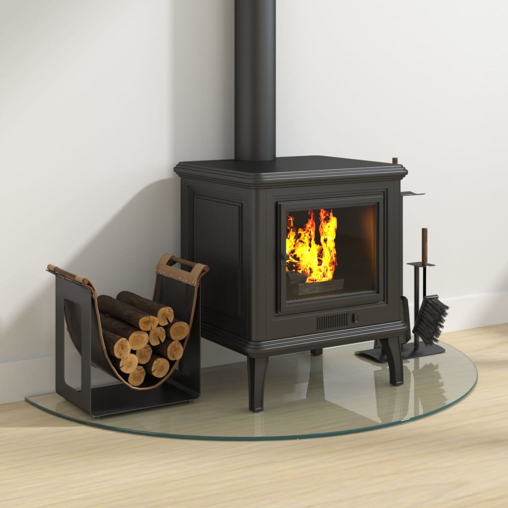 NNEVL Fireplace Glass Plate Half Round 1000x500 mm-2