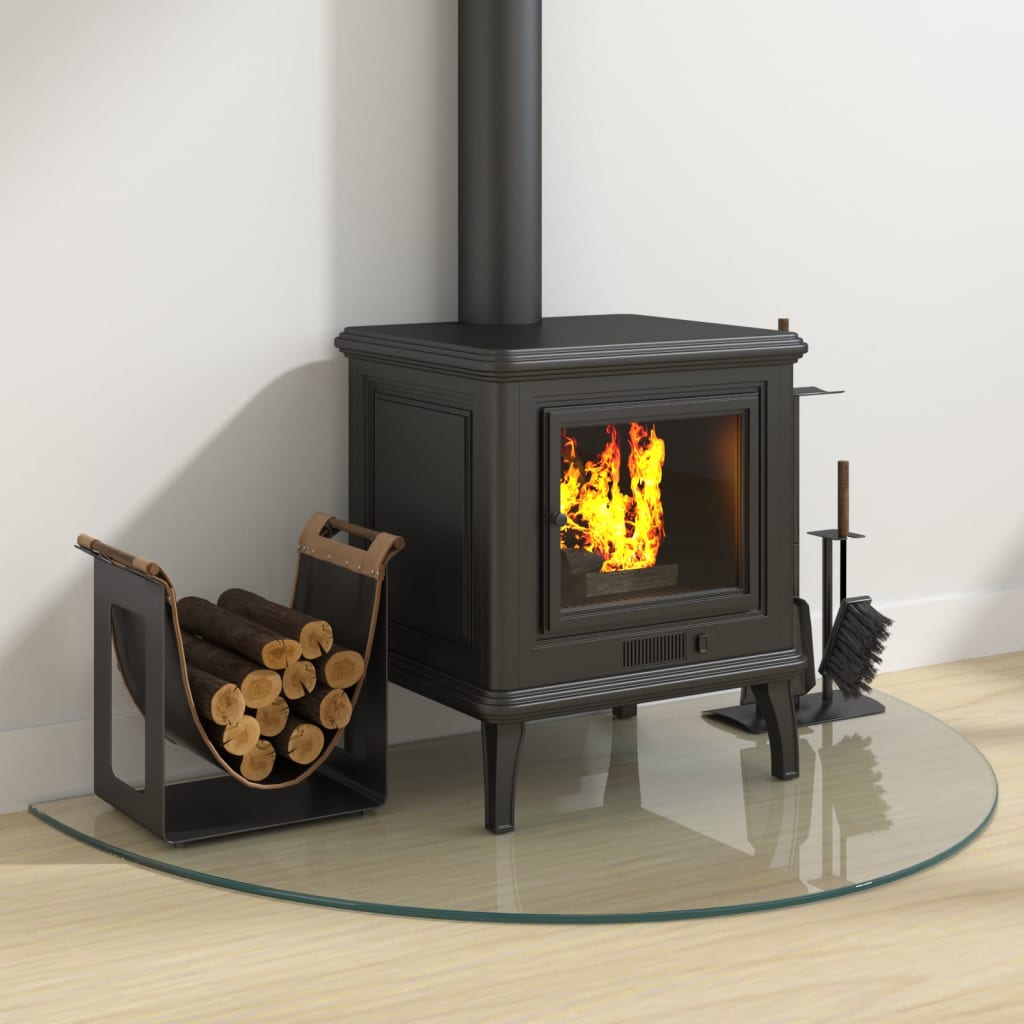 NNEVL Fireplace Glass Plate Half Round 1000x600 mm-2