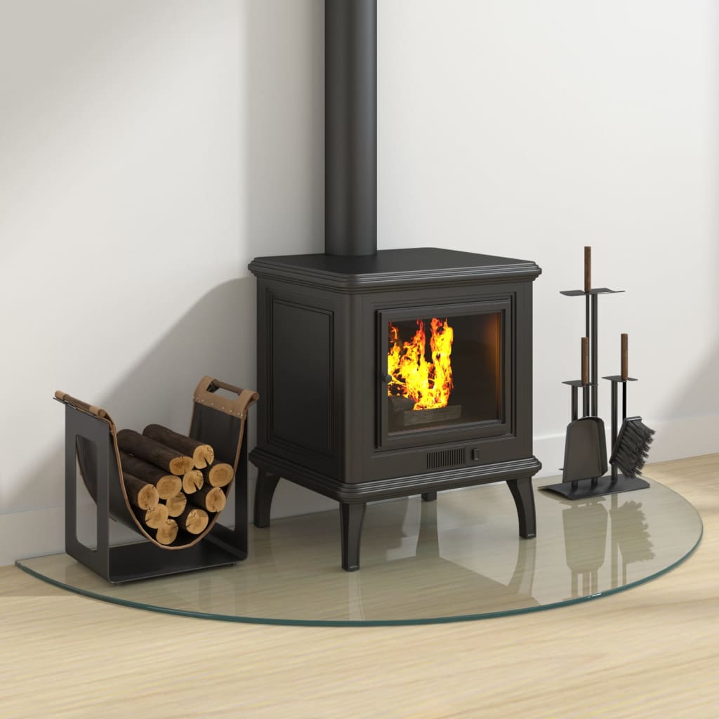 NNEVL Fireplace Glass Plate Half Round 1200x600 mm-2