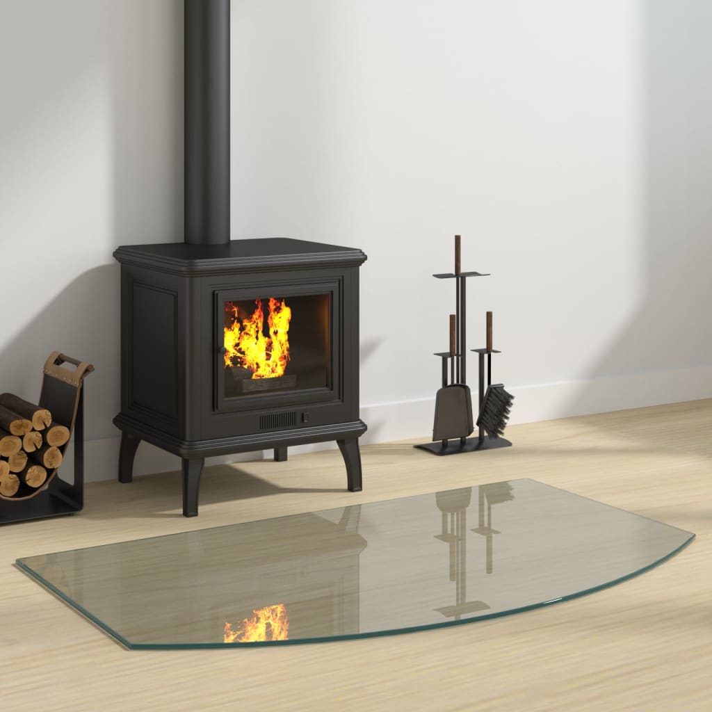 NNEVL Fireplace Glass Plate 100x60 cm-0