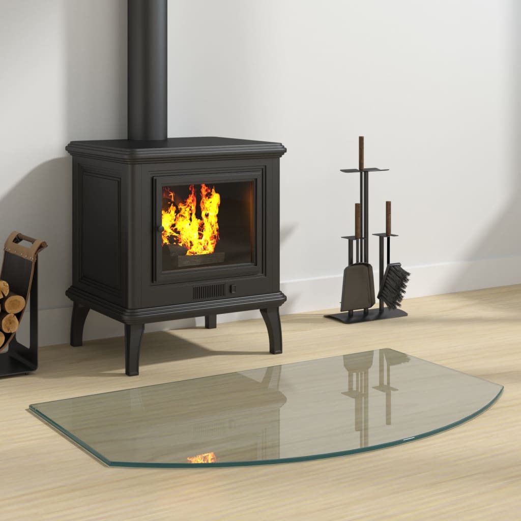 NNEVL Fireplace Glass Plate 80x50 cm-0