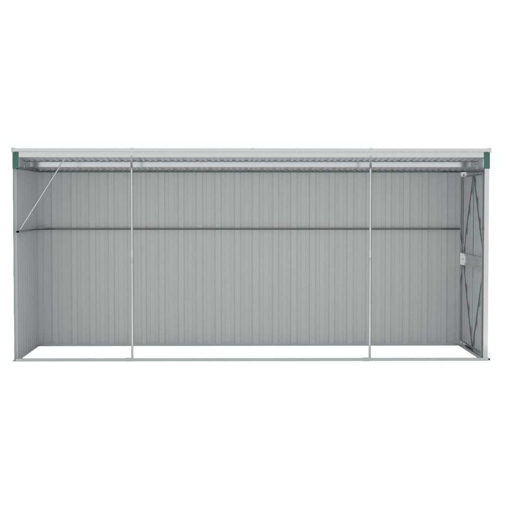 vidaXL Storage Shed Wall-mounted Garden Shed for Backyard Galvanized Steel-1