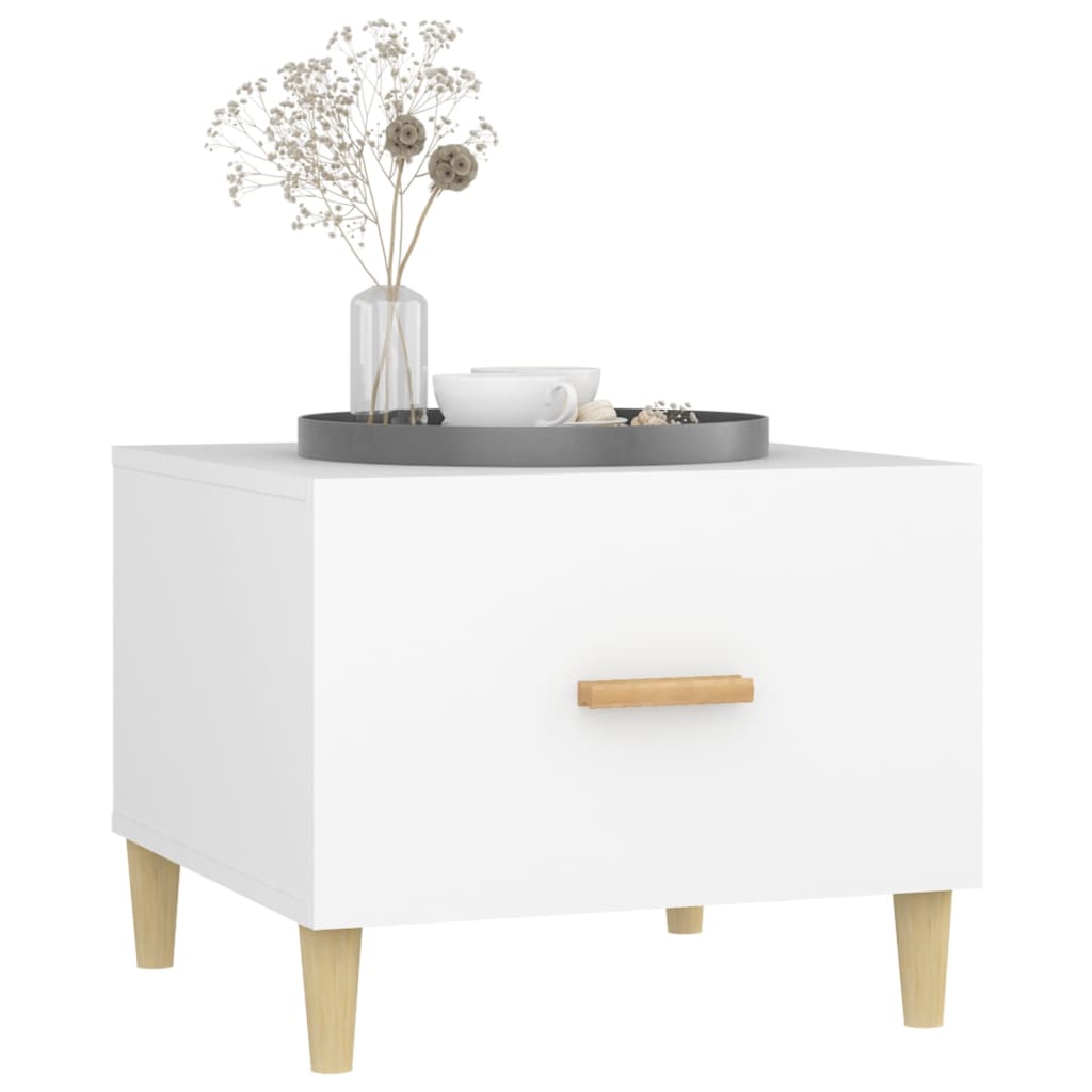 NNEVL Coffee Tables 2 pcs White 50x50x40 cm Engineered Wood-3