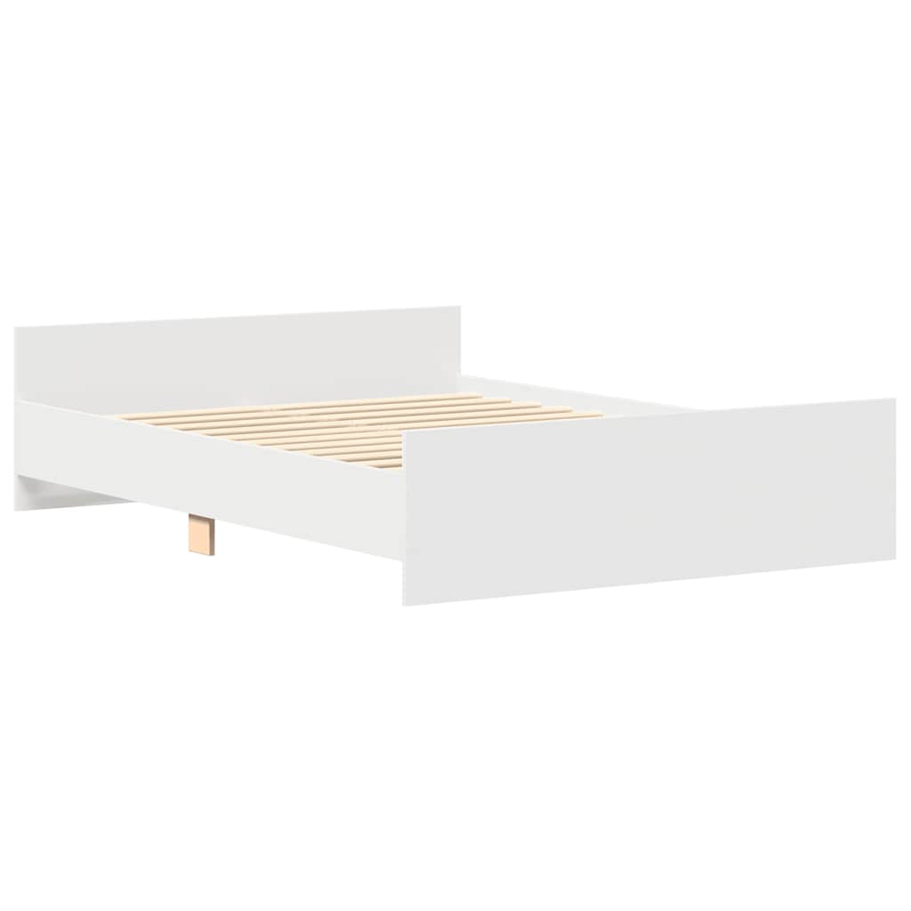 NNEVL Bed Frame without Mattress White 150x200 cm-2