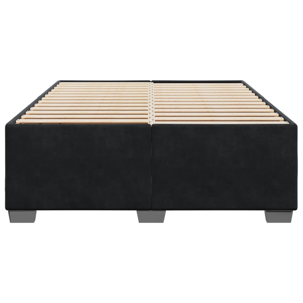 NNEVL Bed Frame without Mattress Black Queen Velvet-3