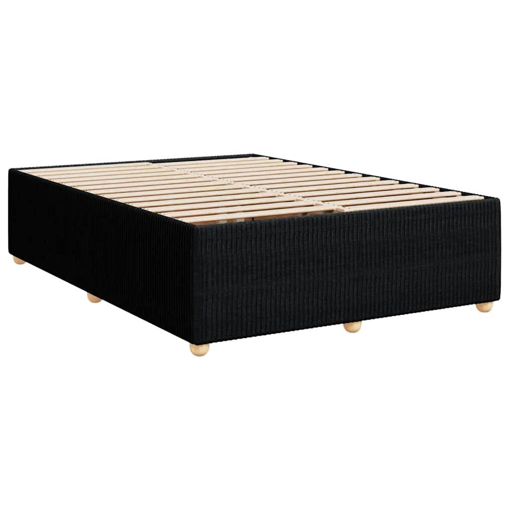 NNEVL Bed Frame without Mattress Black Queen Fabric-2