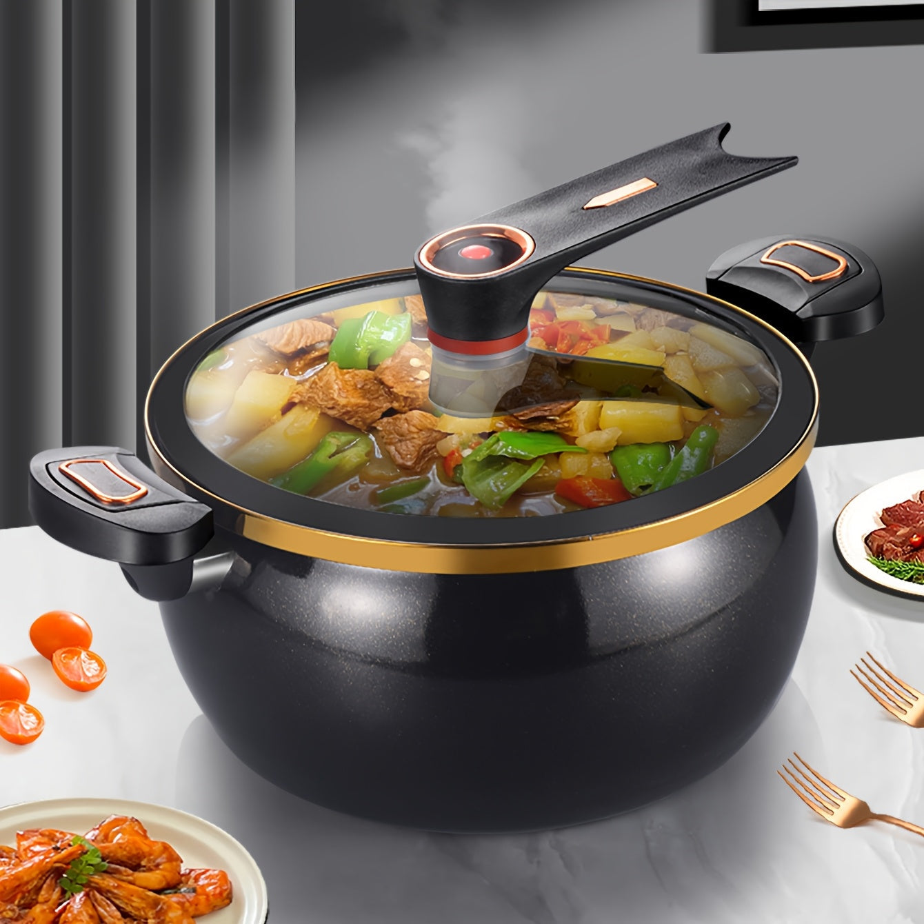NNETM Chubby Soup Pot Non-Stick for All Stoves-1