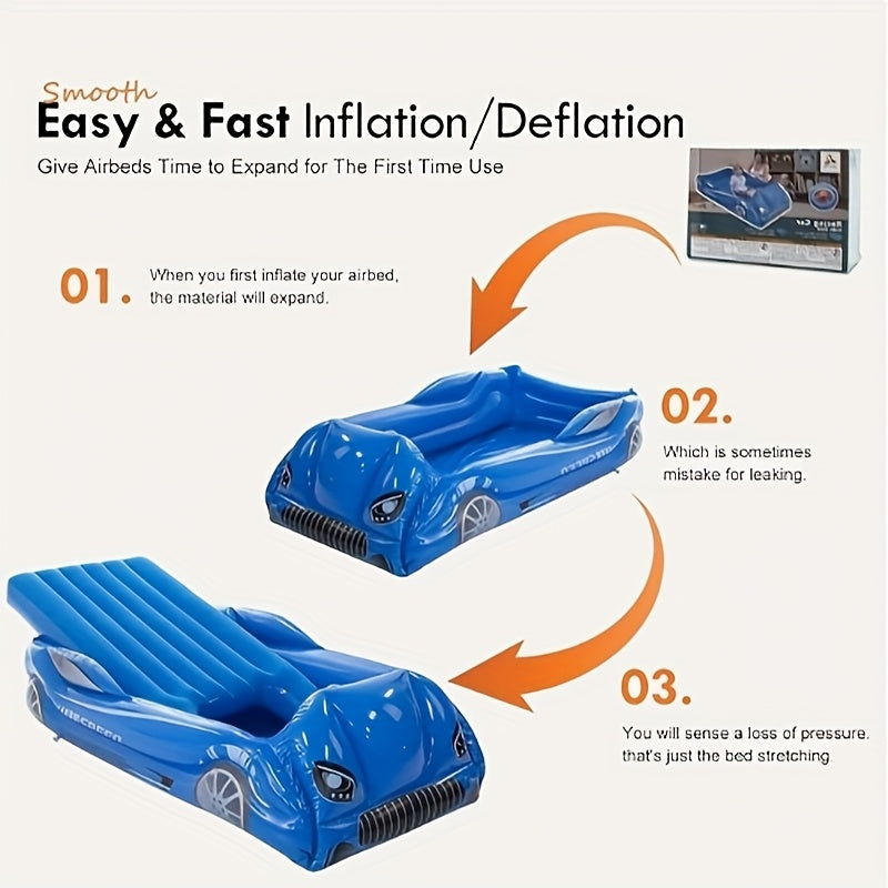 NNETM 2-Person Inflatable Racing Car Air Mattress-2