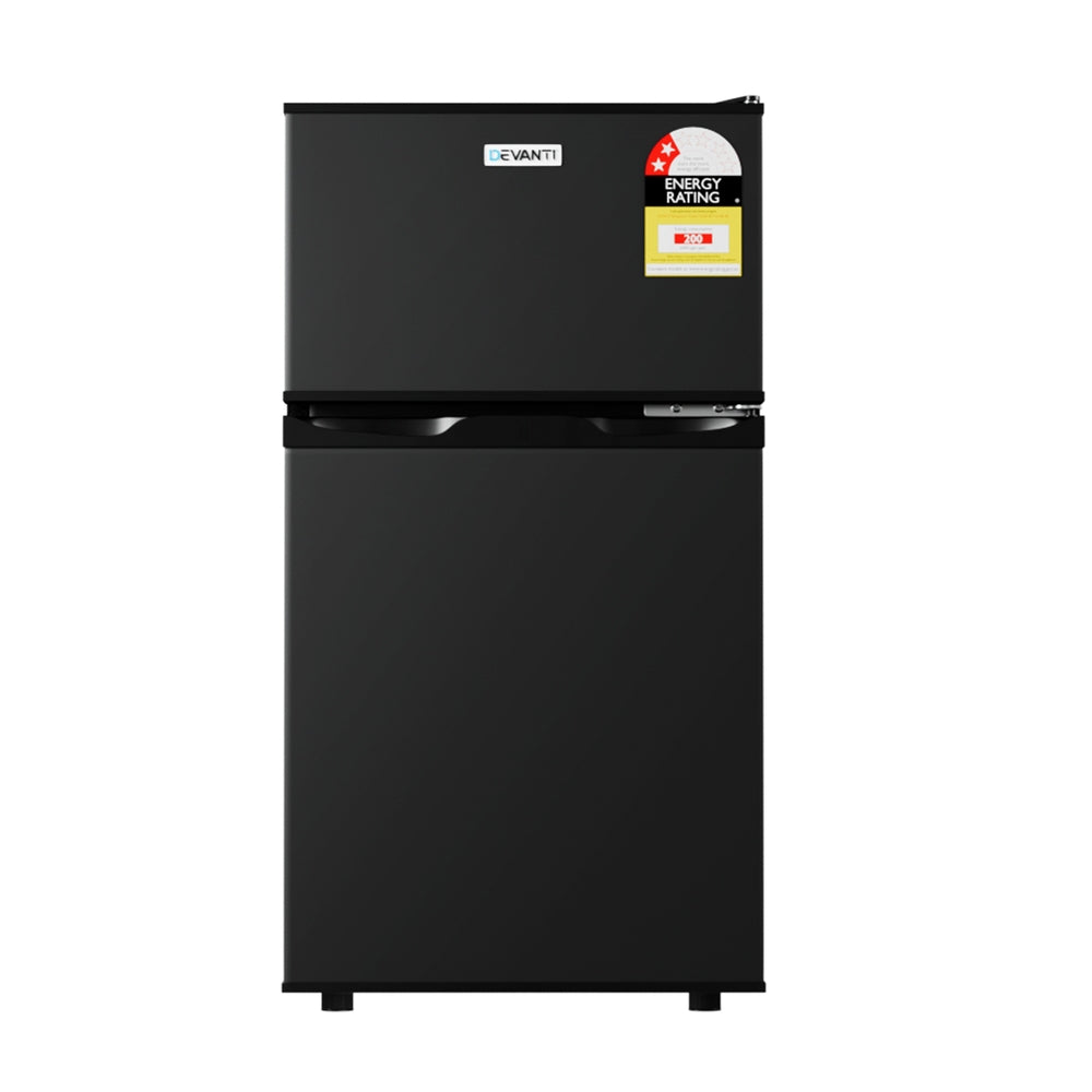 NNEDSZ 80L Bar Fridge Mini Freezer Refrigerator Black-2