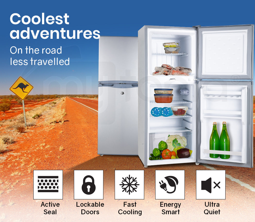 NNEMB 125L Portable Upright Fridge Refrigerator 12V/24V/240V for Motorhome-Caravan-2