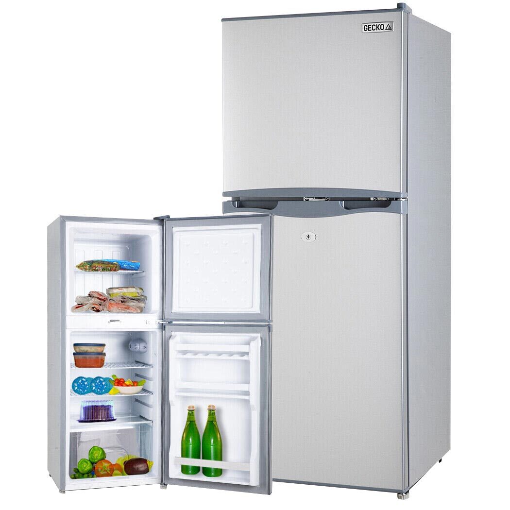 NNEMB 125L Portable Upright Fridge Refrigerator 12V/24V/240V for Motorhome-Caravan-0