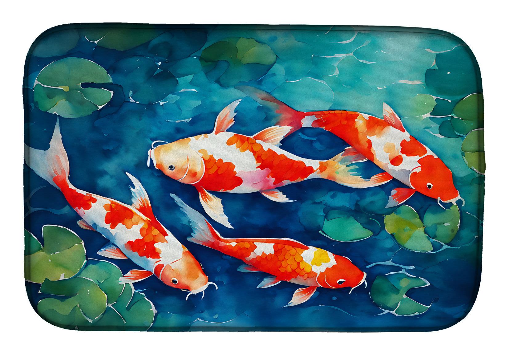 Koi Fish Dish Drying Mat-0