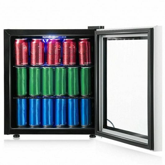 60 Can Beverage Mini Refrigerator with Glass Door-4