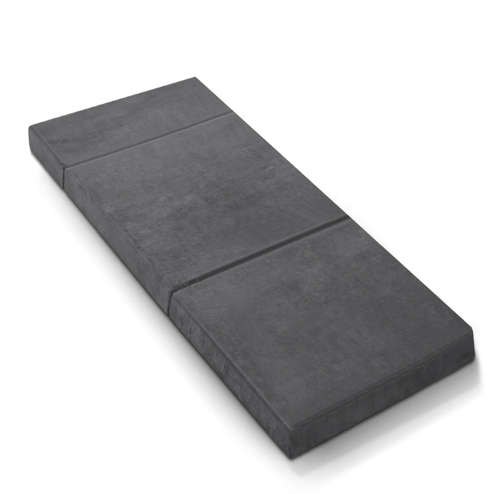 NNEDSZ Bedding Folding Foam Portable Mattress Grey-0