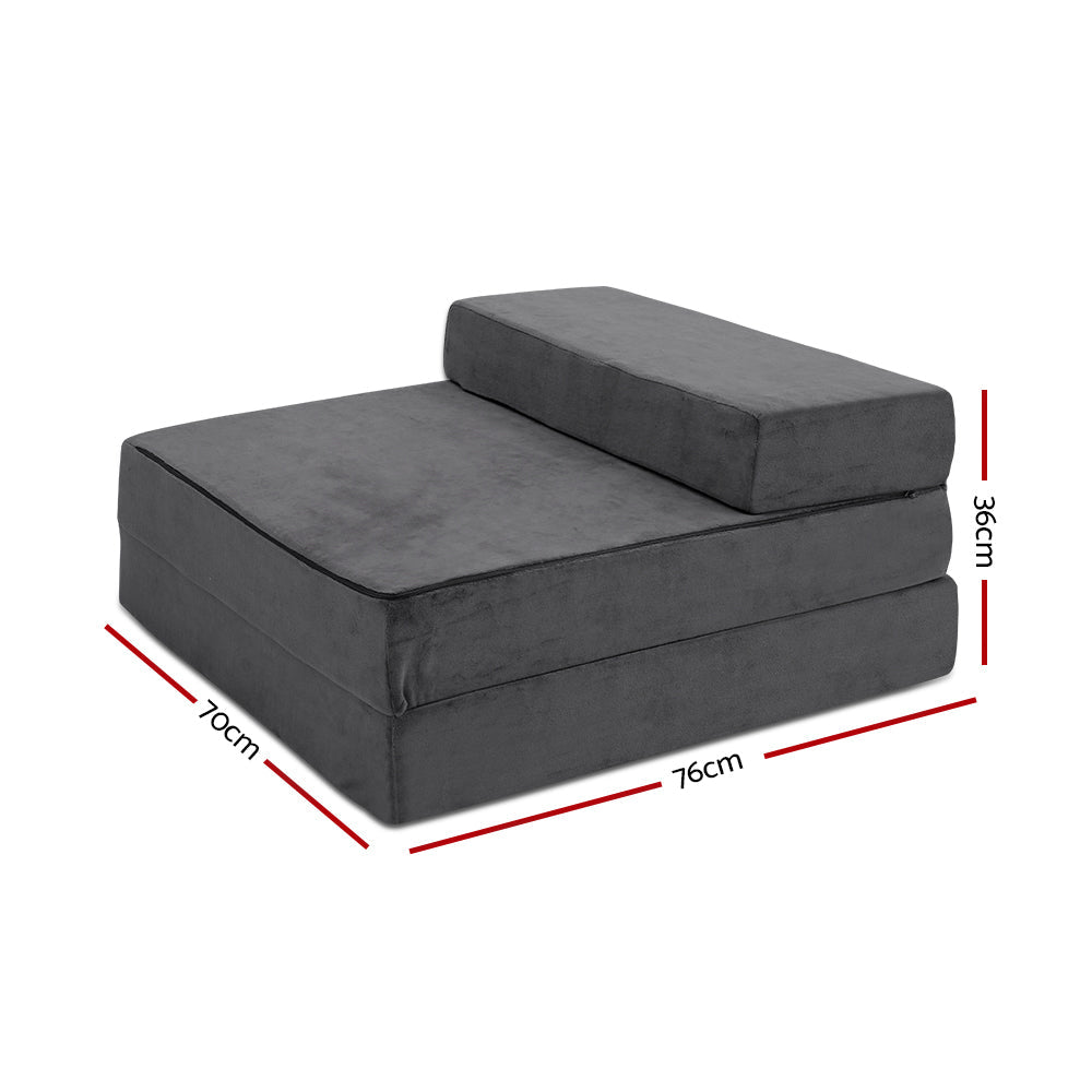NNEDSZ Bedding Folding Foam Portable Mattress Grey-2