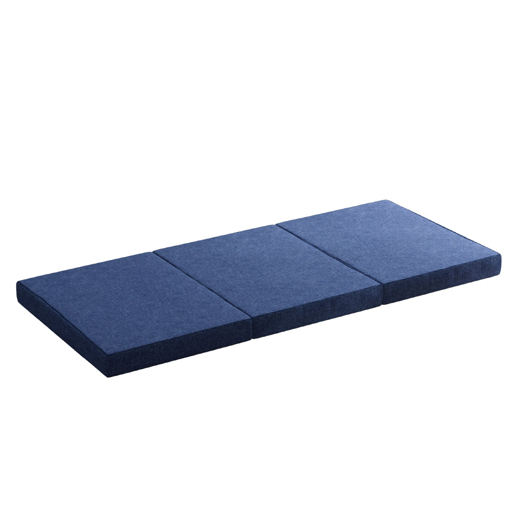 NNEDSZ Bedding Foldable Mattress Folding Foam Single Blue-0
