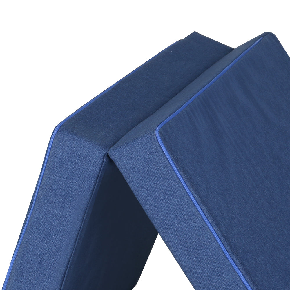 NNEDSZ Bedding Foldable Mattress Folding Foam Single Blue-3