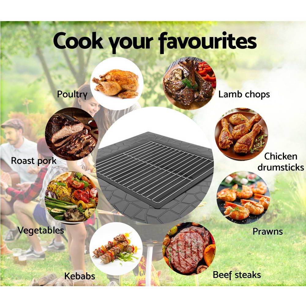 NNEDSZ Outdoor Fire Pit Table Grill Fireplace Stone Pattern-4