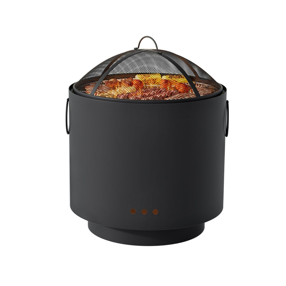Grillz Fire Pit BBQ Portable Deep Bowl Outdoor Fireplace-0