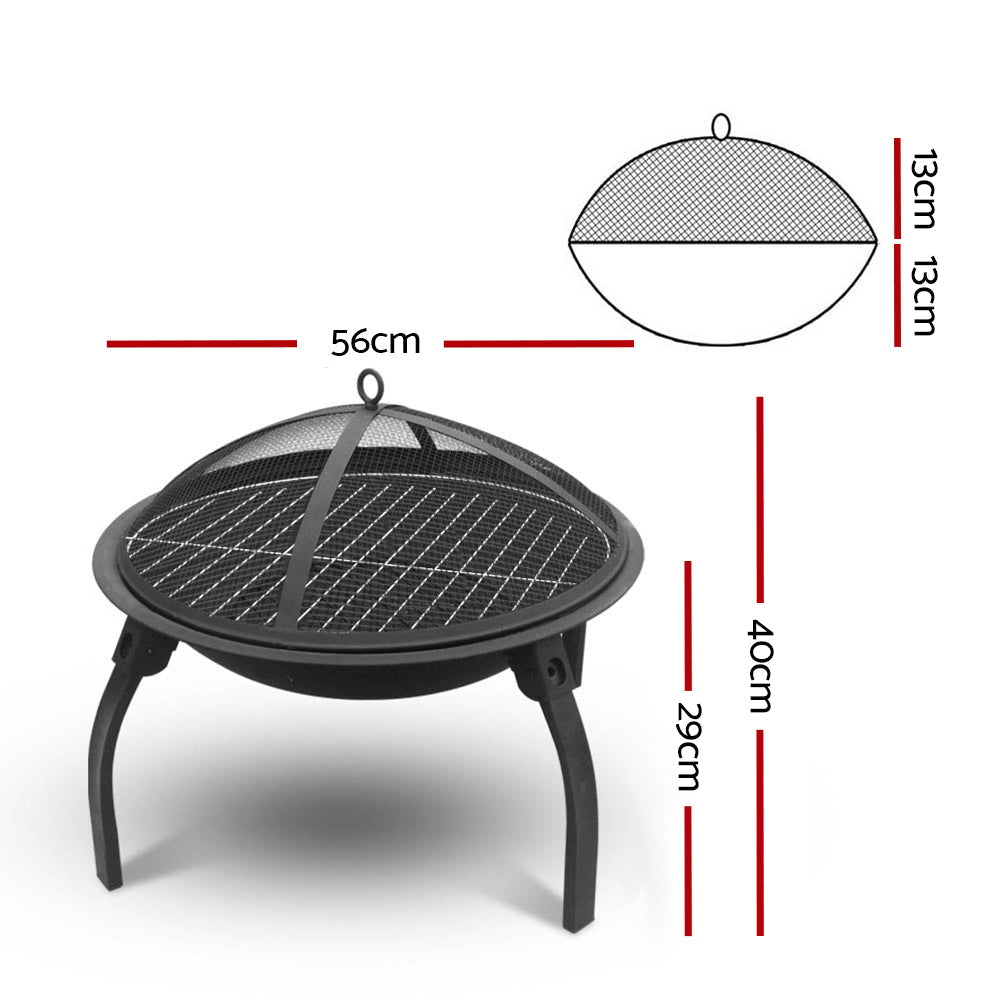 NNEDSZ Pit BBQ Charcoal Smoker Portable Outdoor Camping Pits Patio Fireplace 22-1