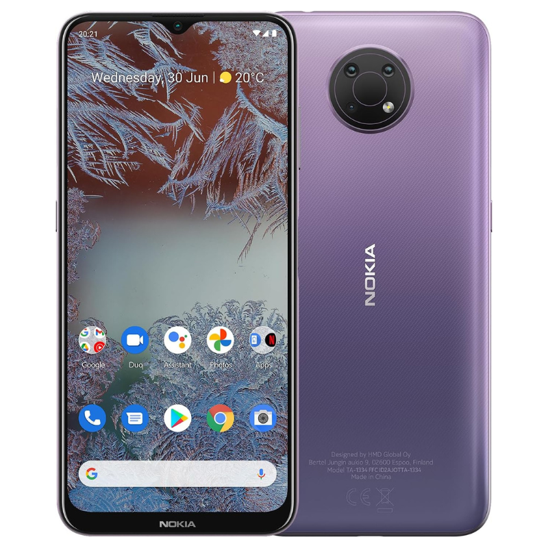Nokia G10 Smartphone Dusk Purple Front View