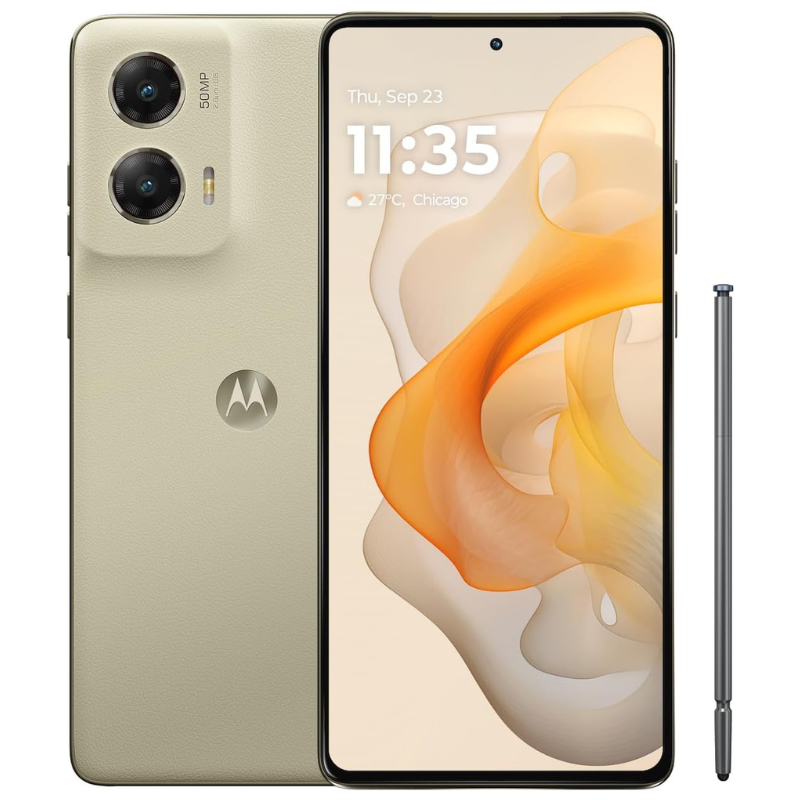 Motorola Moto G Stylus 5G 2024 Smartphone Caramel Latte Front View
