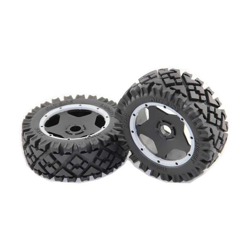 2pcs SY ROVAN Front Tires & Wheels Spare Parts for 1/5 SY HPI KM BAJA 5B RC Car Parts-3