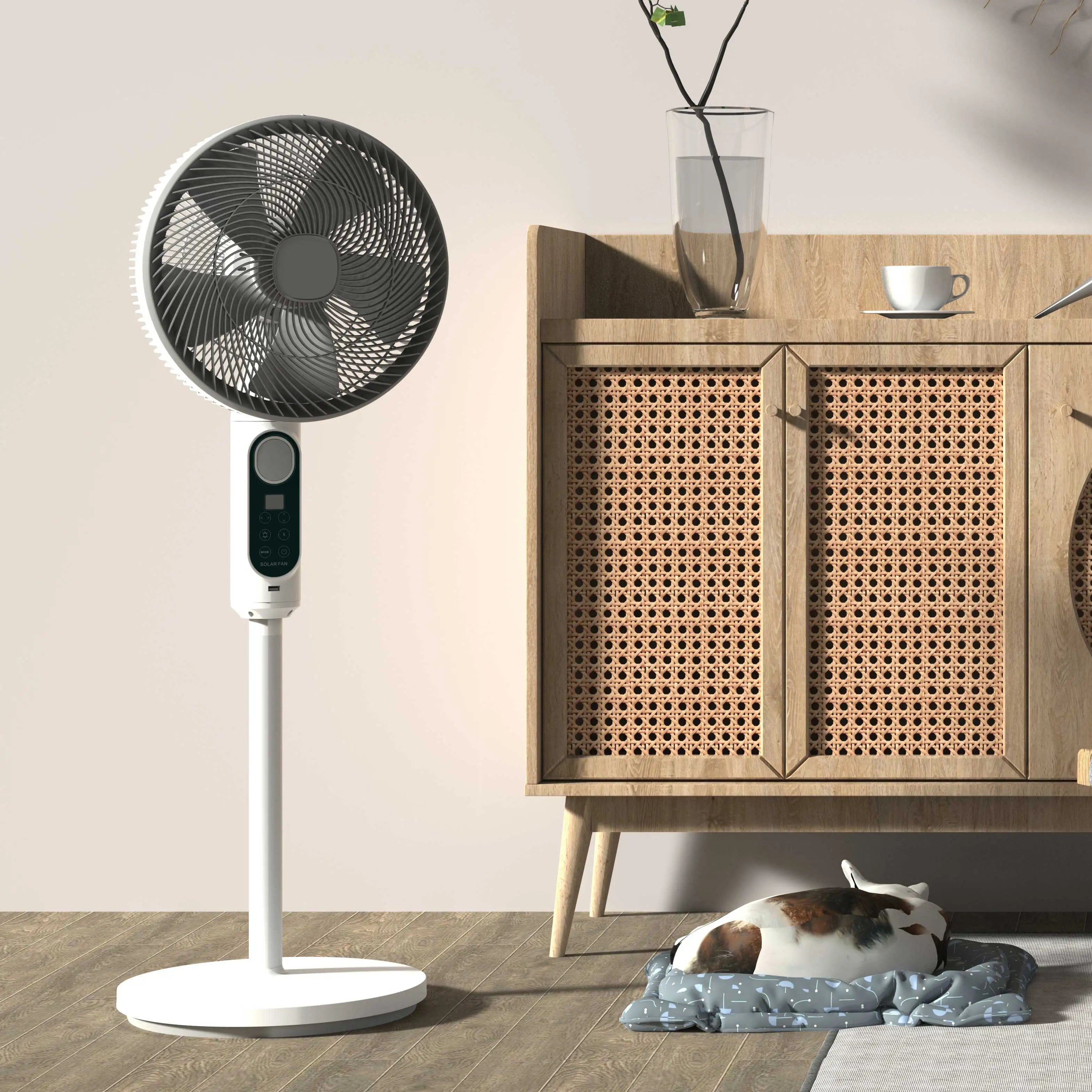 Power Dream Battery Chargeable Solar Powered Table Fan for Home with Solar Panel Included-5