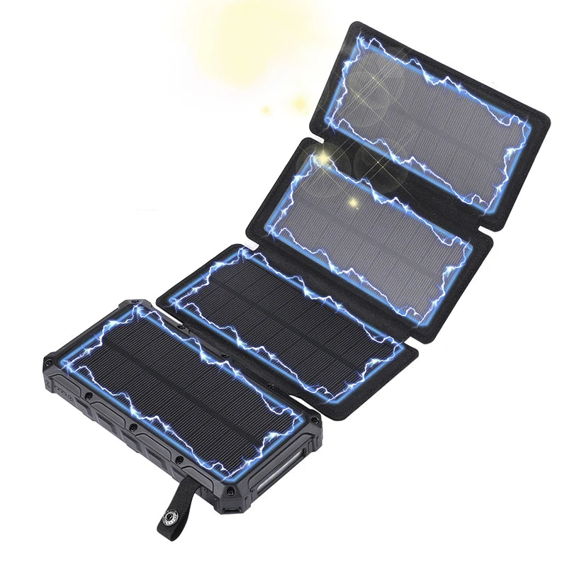 High Efficiency Waterproof Foldable Solar Powered Portable Solar Panel Charger Power Bank for Cell Phone Mobile Phones-1