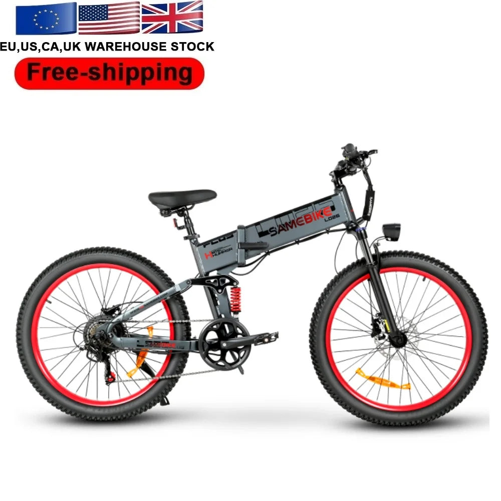 EU Warehouse Local Stock Free-shipping 26*3.0 Inch Fat Big Tire 48v 15Ah Pedal Assisted Folding Mountain Electric Fat Tire Bike-0