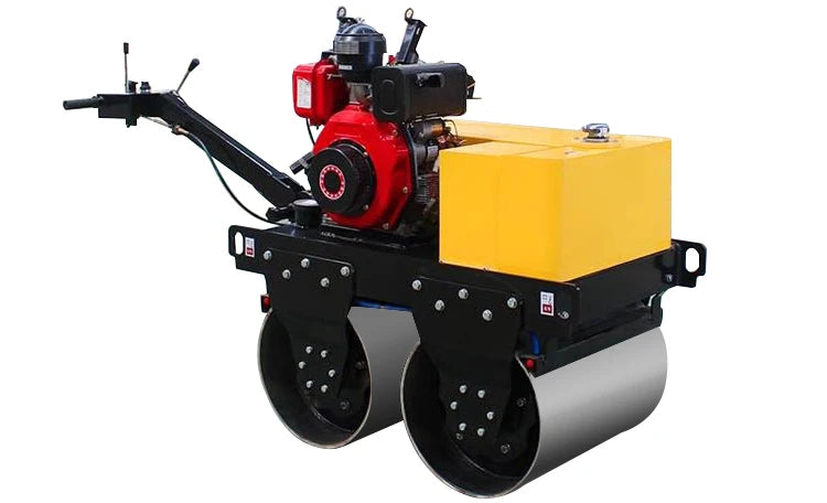 Small Size Ride on Diesel Double Drum 1 Ton Road Roller Machine Price-1